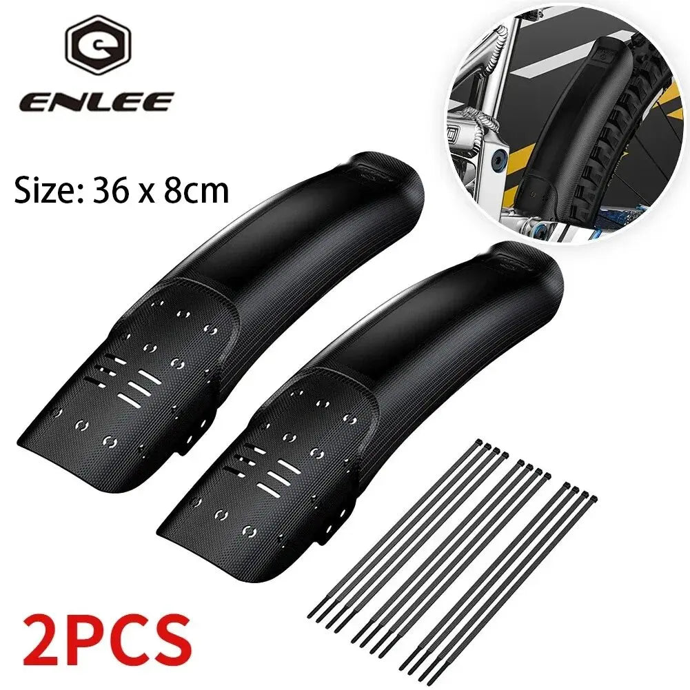 1/2 Uds ENLEE bicicleta guardabarros de carcasa dura bicicleta delantera trasera neumático rueda guardabarros MTB bicicleta guardabarros accesorios de pieza de ciclismo