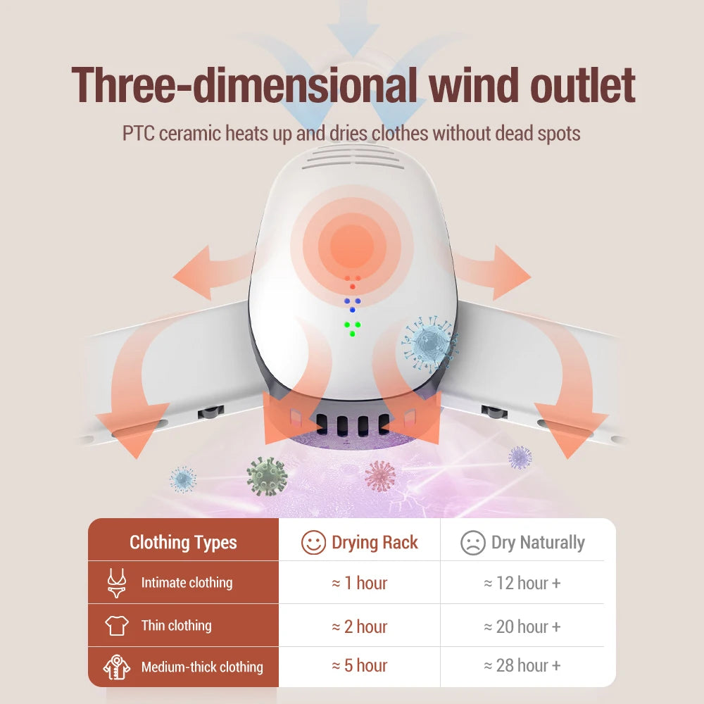 Secador de ropa eléctrico portátil, zapatos inteligentes para el hogar, estante de secado rápido para colgar, máquina secadora de aire caliente de 220V, secadores de ropa de viaje