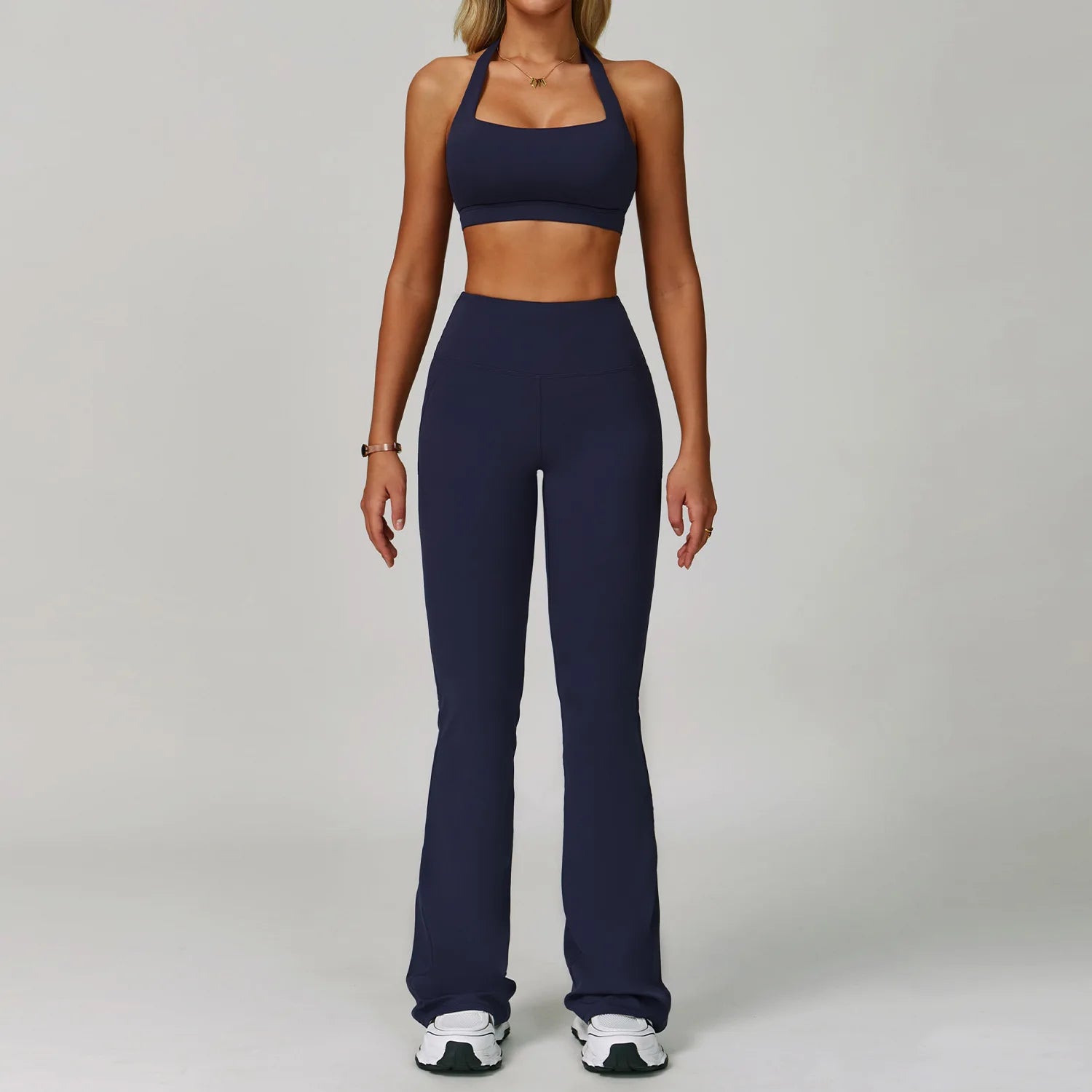Conjuntos de 2 uds de chándal para mujer, ropa deportiva, conjuntos de Yoga, ropa deportiva, sujetador de entrenamiento, conjunto de mallas de cintura alta, ropa de gimnasio, trajes deportivos