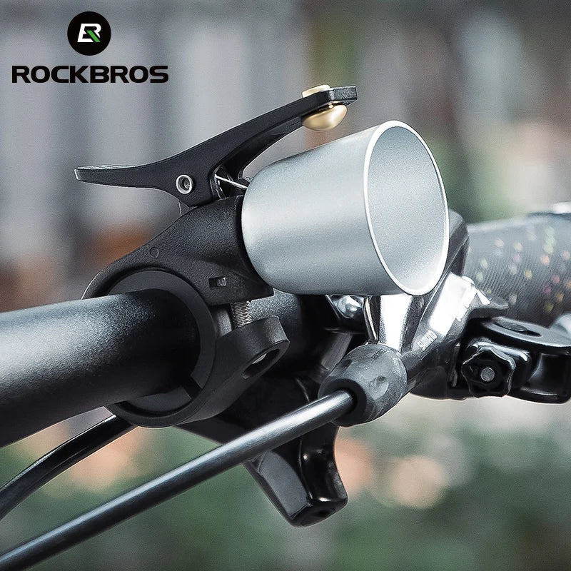 ROCKBROS timbre de cobre para bicicleta de acero inoxidable bocina de bicicleta anillo de advertencia para manillar alarma de sonido para ciclismo accesorios para bicicleta MTB