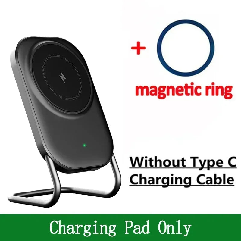 Cargador Inalámbrico Magnético, Soporte de Escritorio Ajustable y Desmontable, Estación de Carga Rápida Compatible con iPhone 17, 16, 15, 14, 13 Series