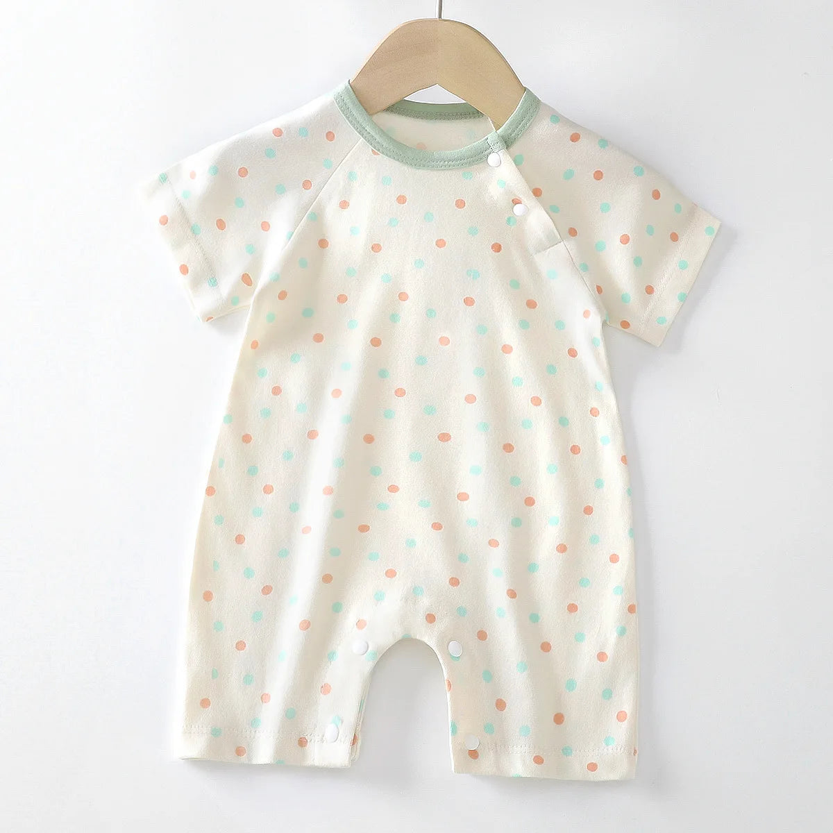 Monos de dibujos animados para bebé, mono de algodón transpirable de verano de manga corta para recién nacidos, niños y niñas, ropa para gatear
