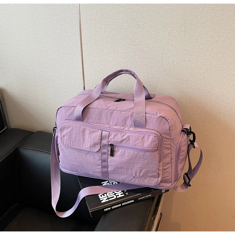 Bolsas de viaje Oxford con cremallera a la moda, bolsos sencillos de gran capacidad para mujer, gran oferta 20220, bolsas de viaje portátiles con hilo de coser