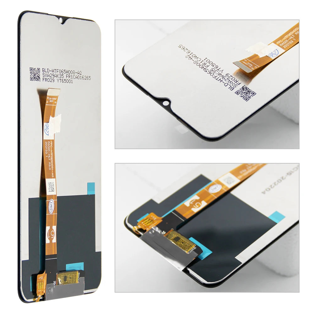 Pantalla de 6,5" para Realme 7i (Global) Pantalla Lcd Pantalla táctil digital con conjunto de marco para reemplazo OPPO Realme 7i
