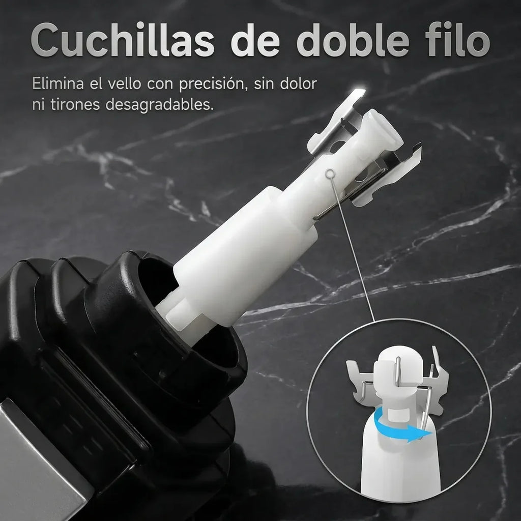 Cortadora eléctrica de pelo de nariz y orejas con carga USB 2 en 1 para hombres, cortadora de barba resistente al agua