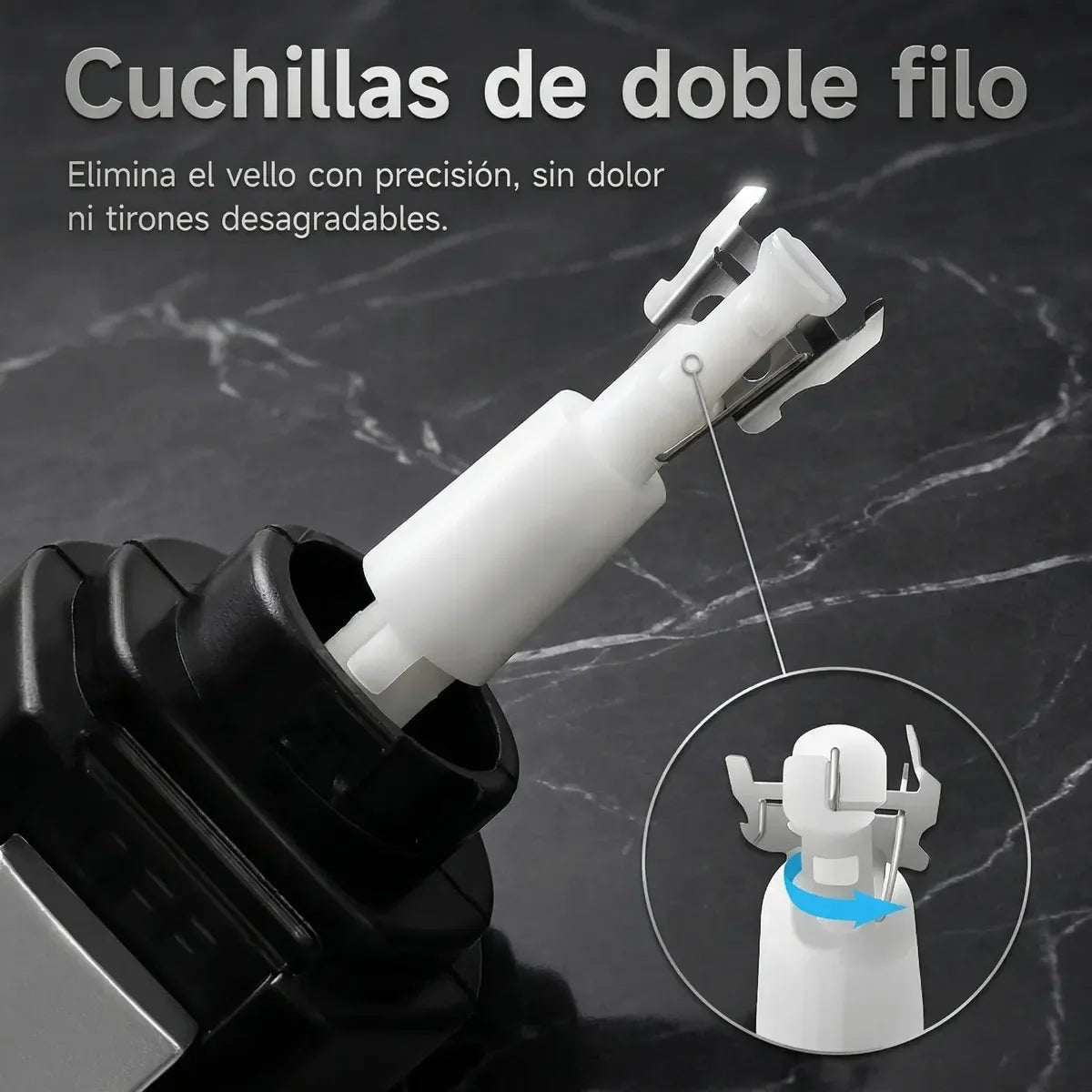 Cortadora eléctrica de pelo de nariz y orejas con carga USB 2 en 1 para hombres, cortadora de barba resistente al agua