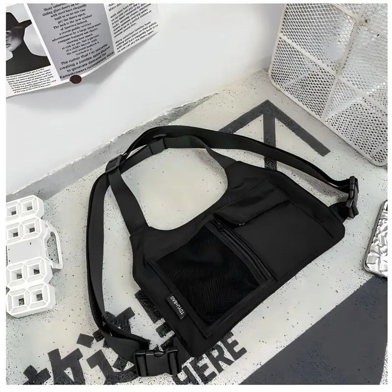 Bolso de Pecho Unisex Estilo Hip-Hop de Homefish, Bolsos de Pecho de Nailon de Alta Calidad, Mochila Táctica Multifuncional