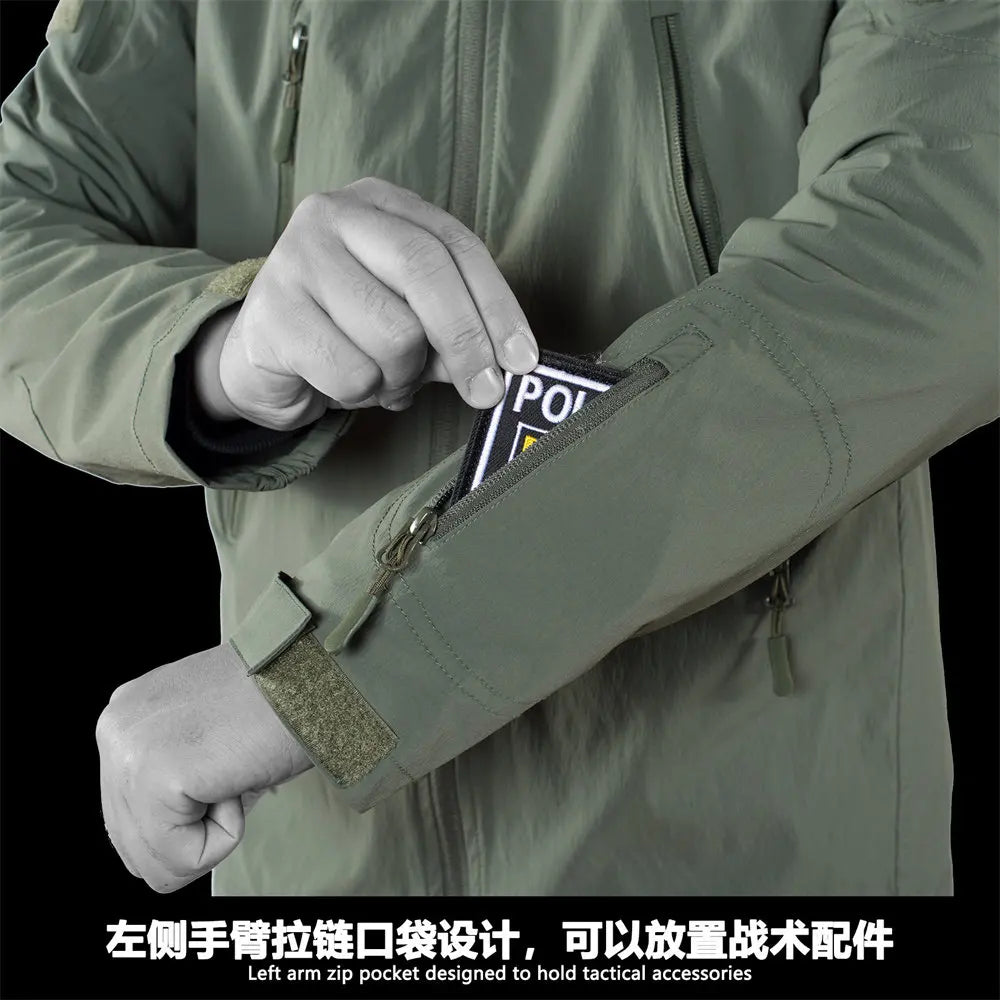 Chaqueta táctica delgada de nylon para exteriores, modelo Tr RG Light Cavalry, impermeable, con capucha, tipo softshell, para asalto.
