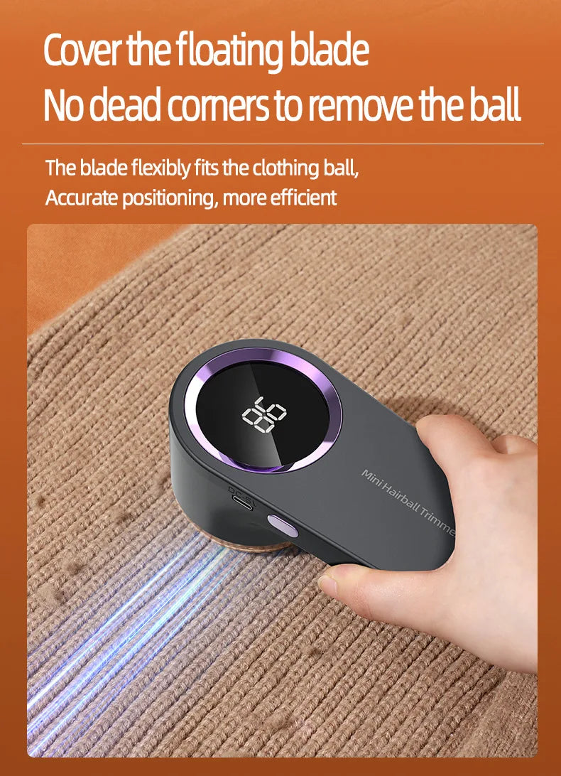Dispositivo de depilación de cabello para ropa, dispositivo de depilación de cabello de partículas eléctrico Digital portátil LED, dispositivo de eliminación de fieltro recargable por USB
