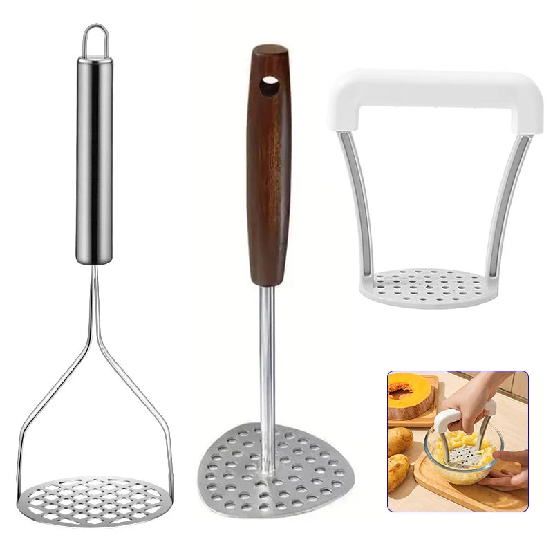 Aparato de Cocina, prensa de barro creativa, machacador de puré, máquina para hacer jugo, trituradora de patatas de acero inoxidable, empujador, herramientas de fruta, Cocina Cozinha