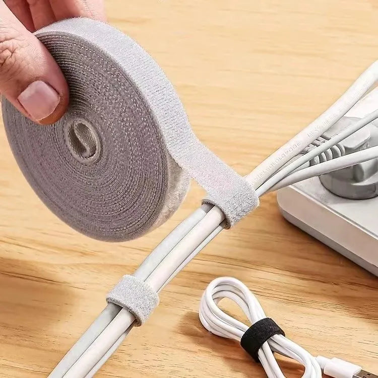 Organizador de cables de 1/5M, cinta enrolladora de cables, lazos de gestión de cables para auriculares y ratón, protector para iPhone, Xiaomi, Samsung
