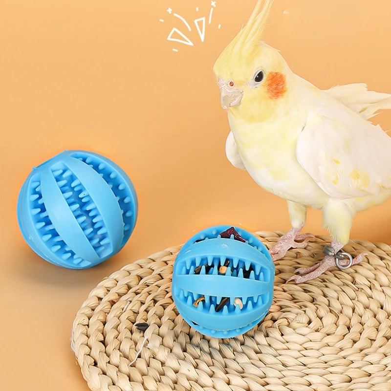 Juguetes para pájaros, Conures, juguetes alimentadores, periquitos, pie, Talon, pelota de forrajeo, cacatúa, masticar, sonajero de entrenamiento, bolas, jaula para loros