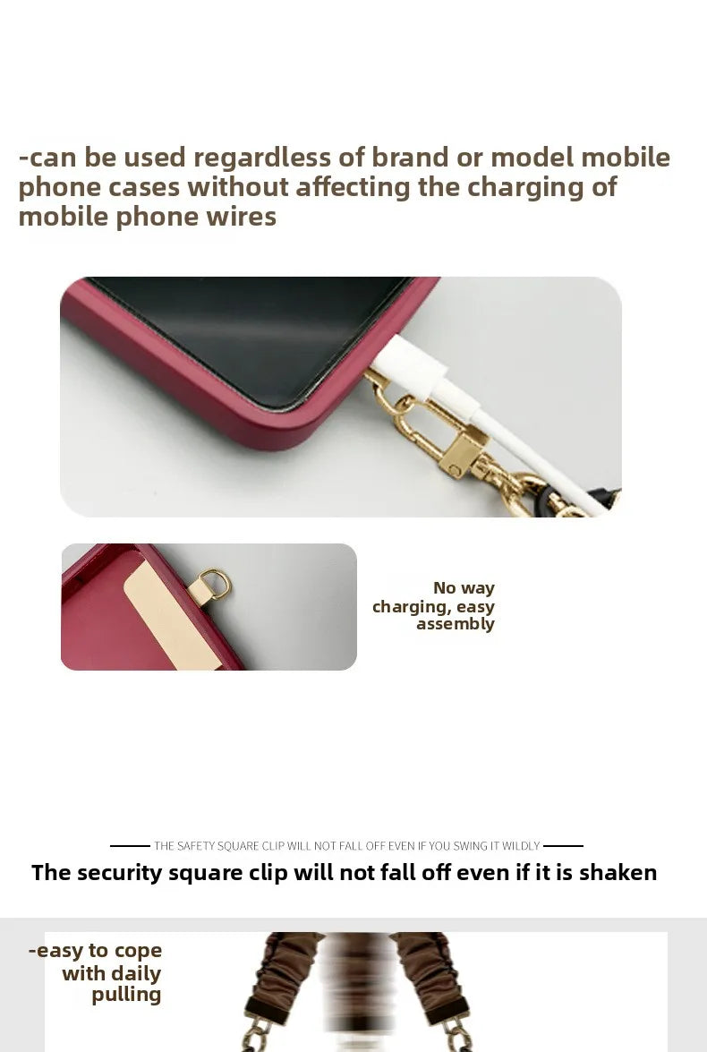 Cordón para teléfono móvil, cadena de teléfono sensorial de alto nivel, cordón para teléfono móvil para mujer, correas antivibración para iPhone