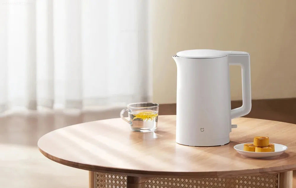 Hervidor Eléctrico Mijia N1, Hervidor de Agua de Acero Inoxidable de Ebullición Rápida, 220V, Hervidores Eléctricos Inteligentes de 1.5L y 1500W para Té y Café en Casa