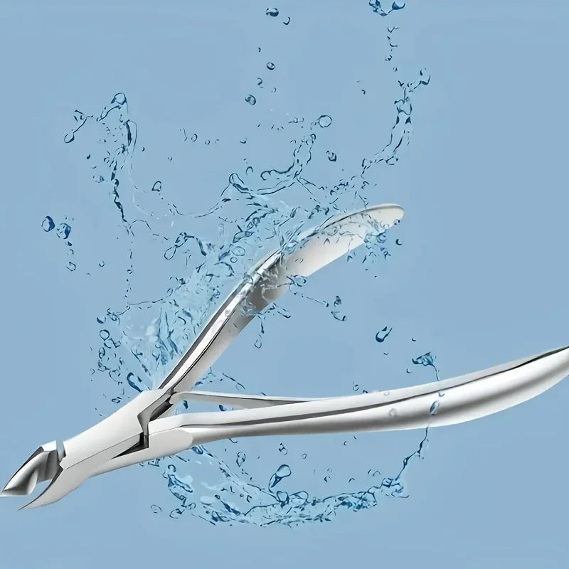 1 cortaúñas de acero inoxidable para uñas gruesas y encarnadas, herramienta de recorte de precisión, herramienta de manicura y pedicura para salón y hogar