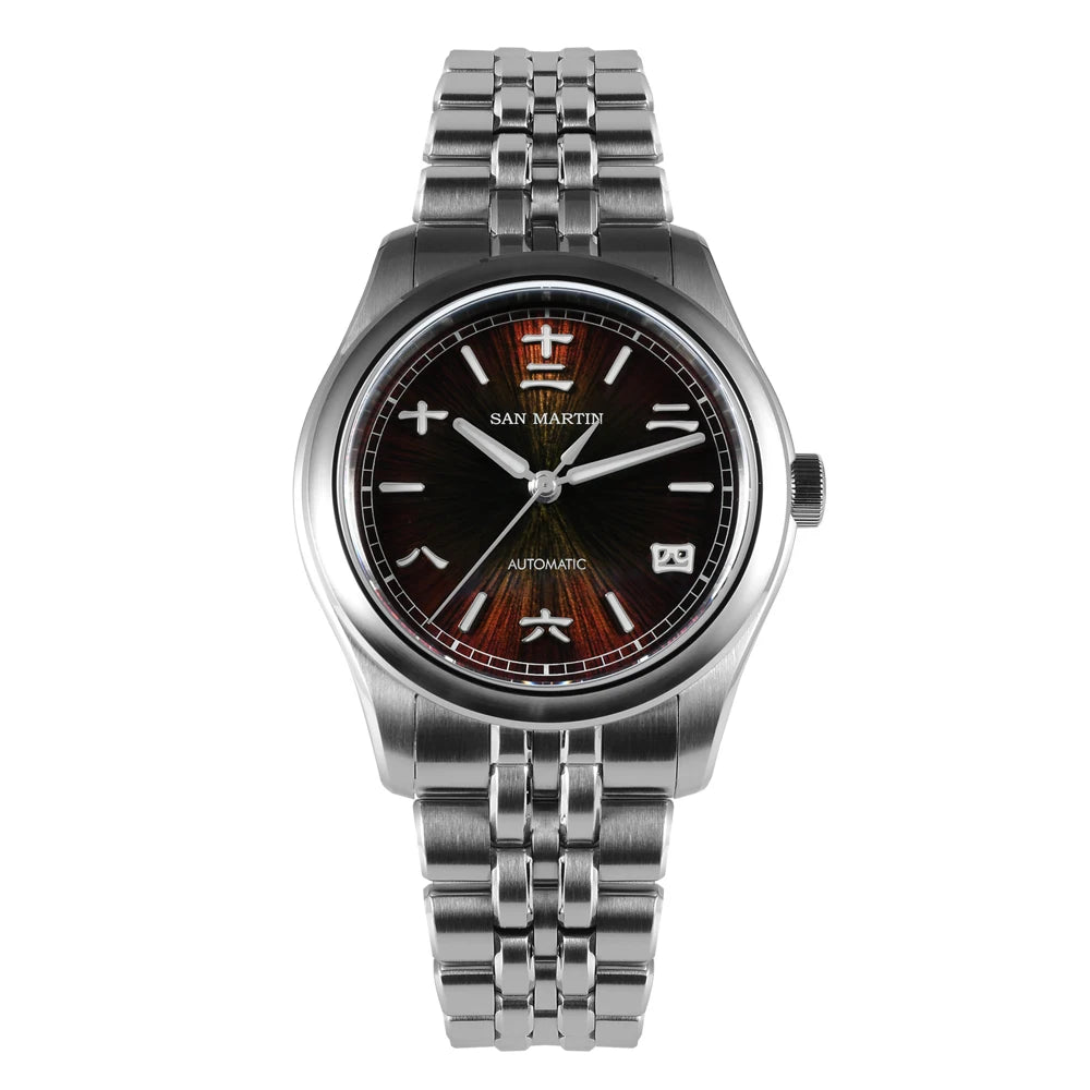 San Martin nuevo reloj Gada de 39mm estilo chino diseño Original Sunburst JianZhan Miyota 90S5 vestido de hombre mecánico automático SN0144