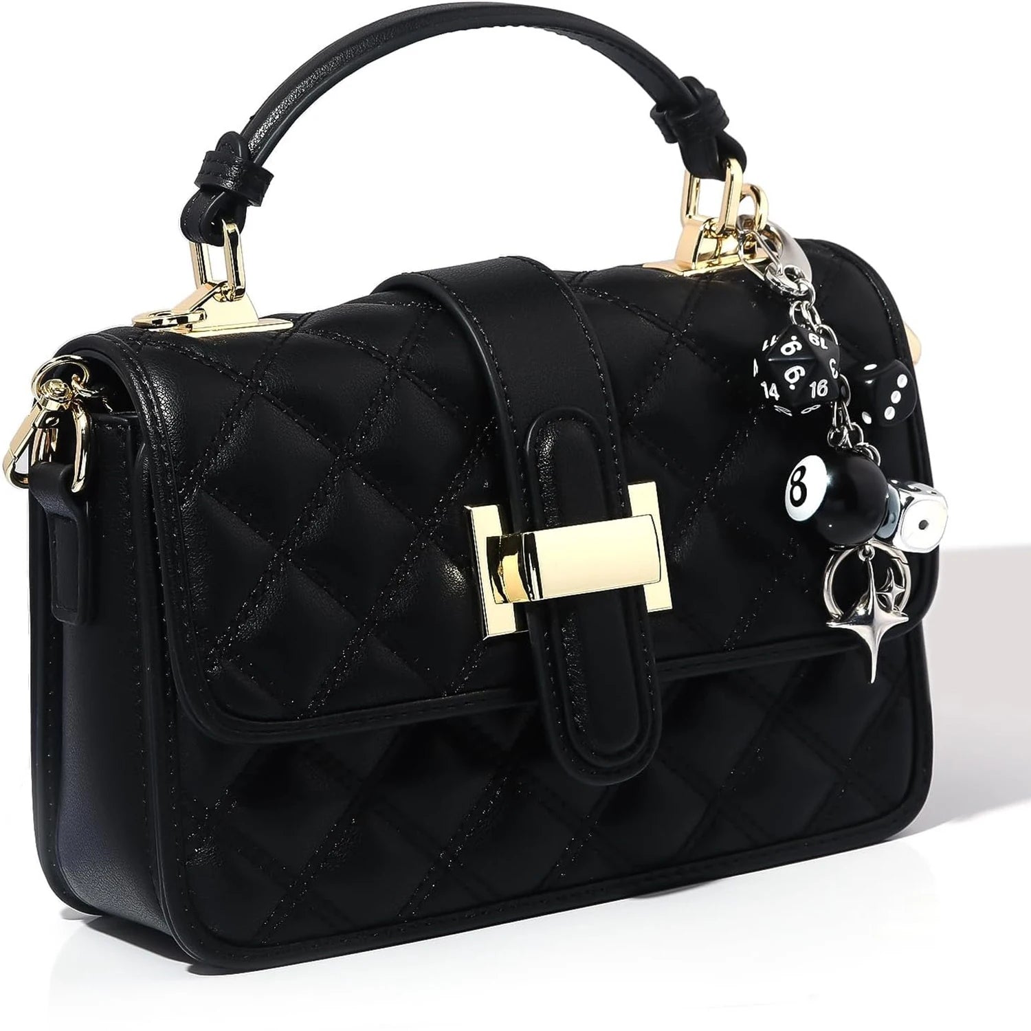 Llavero con Colgante de Dado de 8 Bolas - Accesorios Lindos para Bolsos y Carteras - Llavero Estético Y2K para Mujeres y Hombres