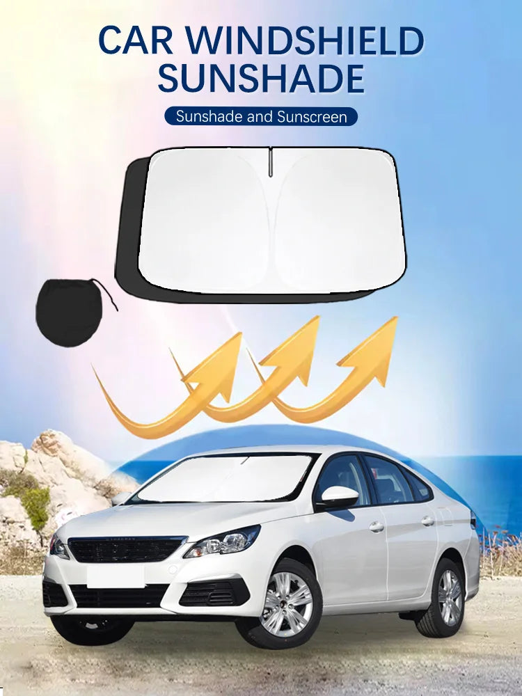 Parasol para parabrisas de coche, cubiertas para ventana delantera, sombrilla UV para Peugeot 308 cc 308 t9 308s mk3, accesorios de verano para coche