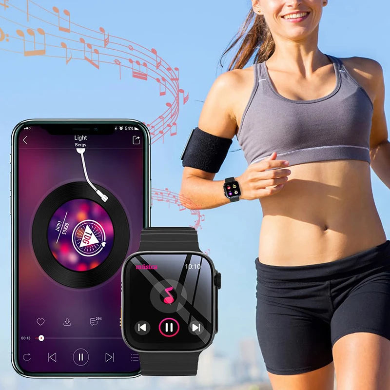 Reloj Inteligente Deportivo con Modos Múltiples - Reproducción de Música, Monitoreo de Salud, Correas Intercambiables, Ideal para Fitness