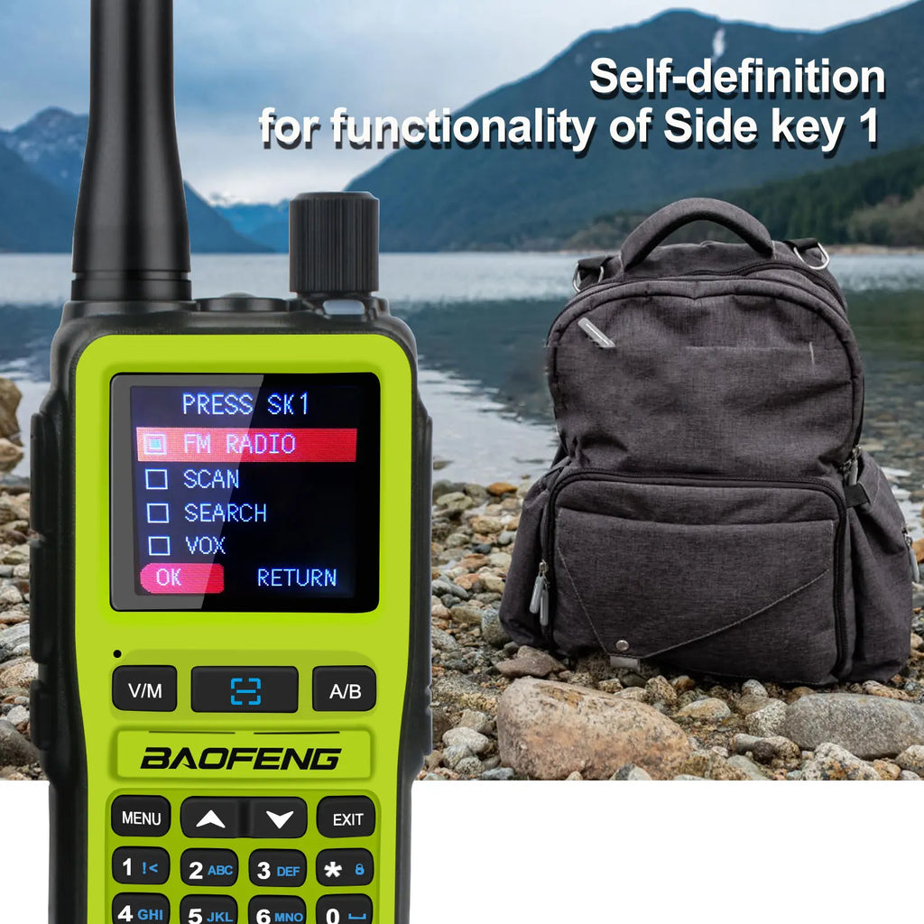 2 unids/pack Baofeng UV-5R Mini doble banda Dual PTT Walkie Talkie 5RMINI banda aérea Rx 5W compacto VOX FM Radio aficionado carga tipo C