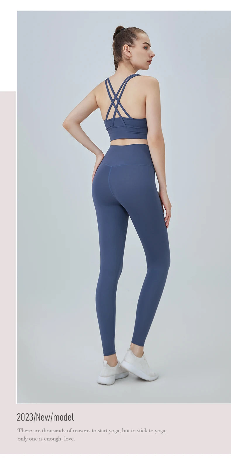 Ropa de Yoga de 2 piezas, chándal para mujer, ropa atlética, traje de Fitness para Pilates, entrenamiento de gimnasio, ropa de realce, Sujetador deportivo, traje de mallas