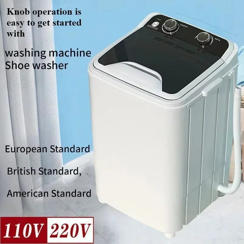Venta caliente del hogar 7.5L 3 en 1 mini lavadora portátil de cubo grande con función de lavado y vibración, gran capacidad
