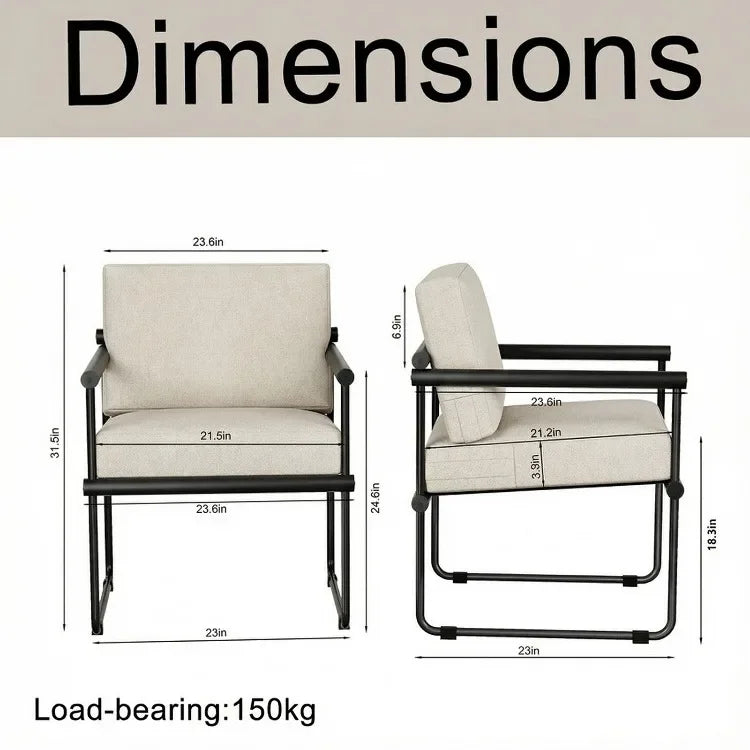 Silla de sala de estar con reposabrazos decorativo, sillón con marco, sofá individual, dormitorio de diseño, balcón, muebles estéticos