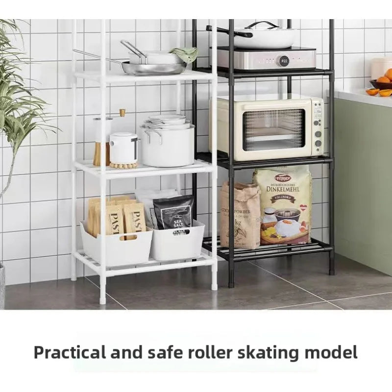 Unidad de almacenamiento y estantería portátil para el hogar, adecuada para cocina, dormitorio y uso multipropósito, con ruedas.