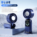 Nuevo ventilador eléctrico portátil de refrigeración de 3600mAh, paquete de hielo, ventilador de alta velocidad, Semiconductor, ventilador plegable Digital portátil con cuello colgante
