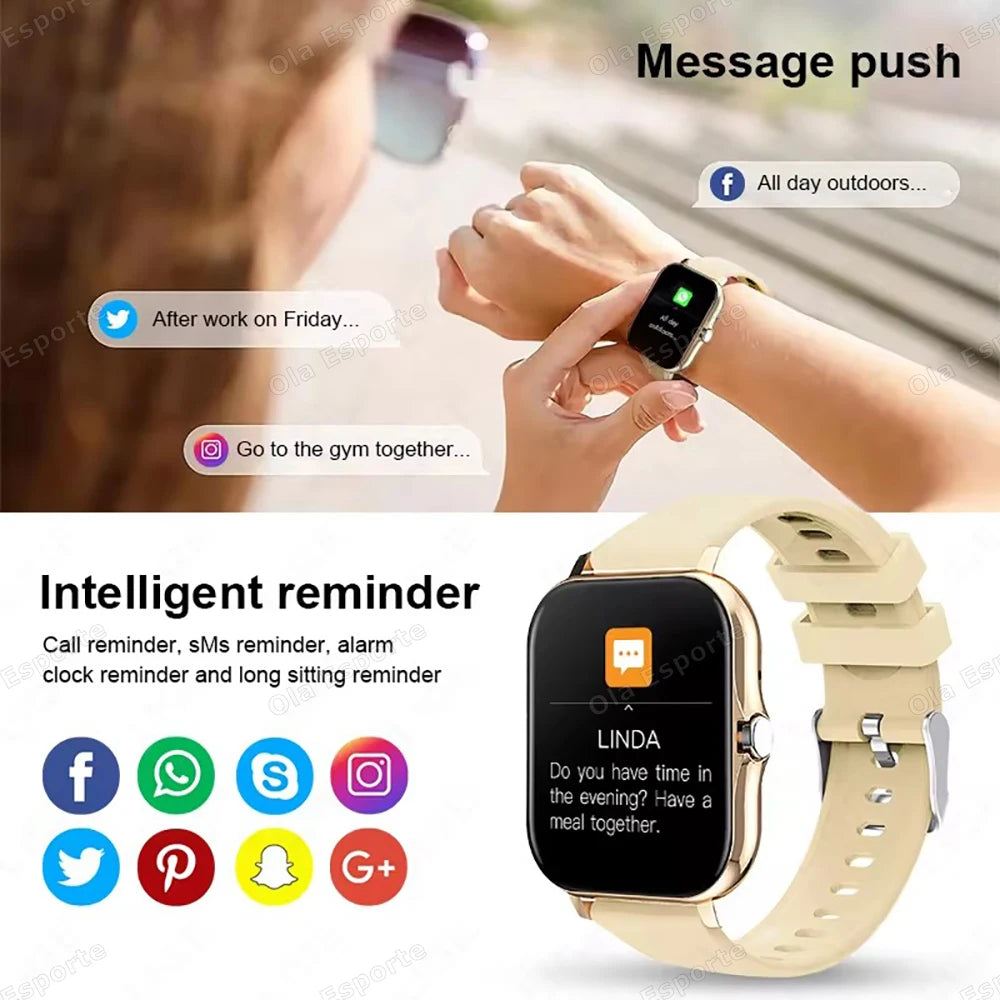 20226 Nuevo reloj inteligente de 1,83 pulgadas Notificaciones de llamadas Monitoreo del sueño Seguimiento de actividad Reloj inteligente Compatible con Android e iOS