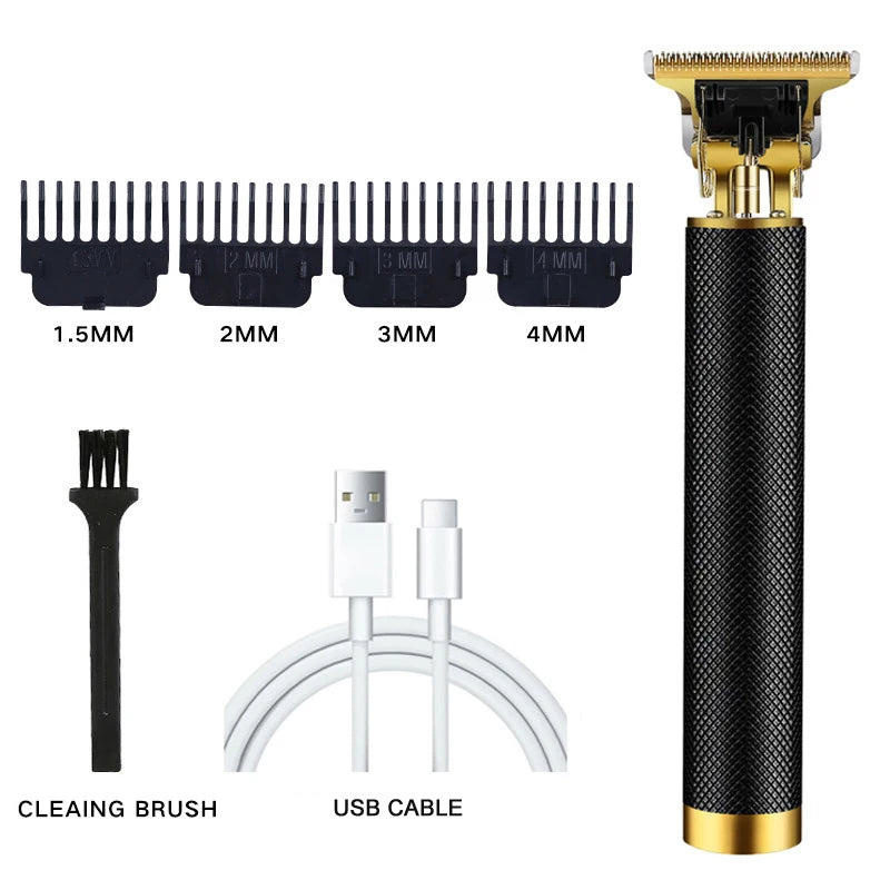 Cortadora de pelo eléctrica profesional Vintage T9, afeitadora portátil recargable por USB para el cuidado de la barba, el mejor regalo