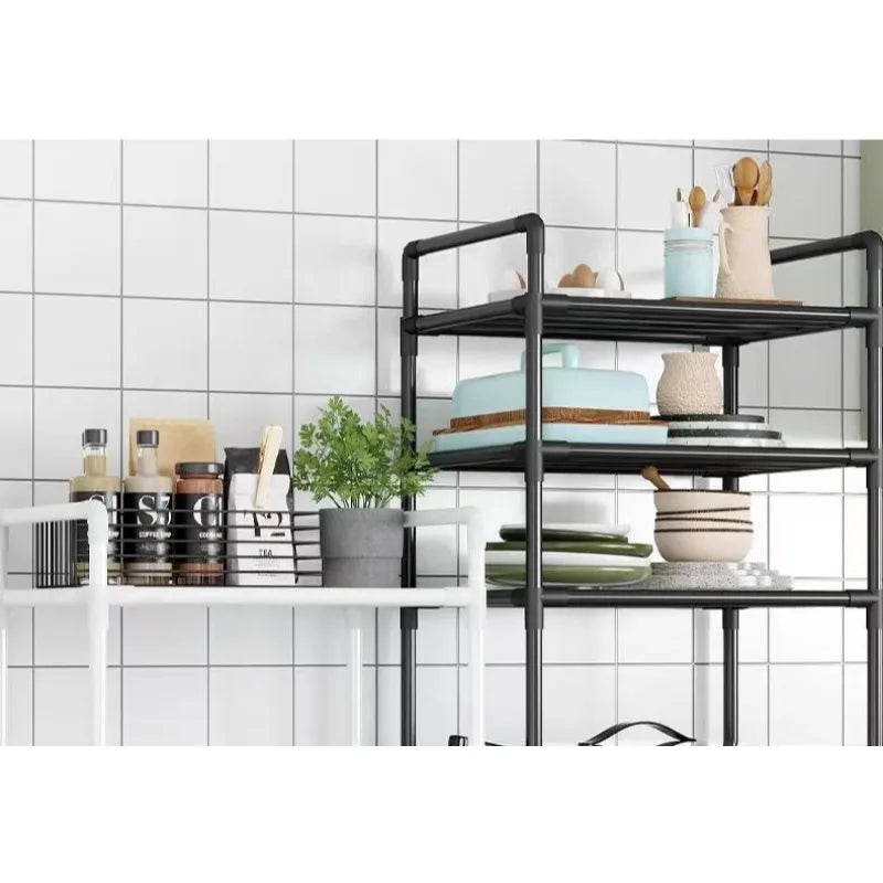 Carrito de almacenamiento para cocina con estantes - unidad de almacenamiento doméstica de varios niveles - organizador de estantes para baño