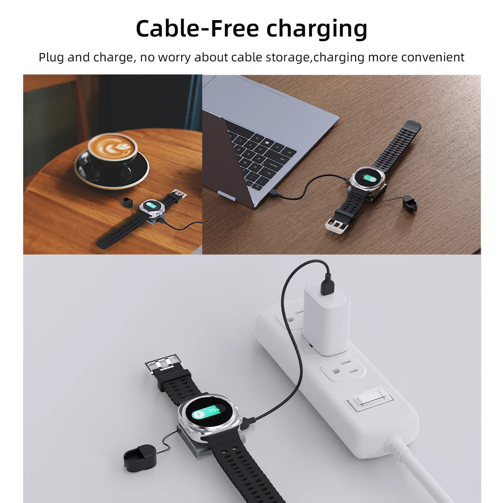 Cargador Magnético Bonola para Reloj Samsung Galaxy Watch Ultra/8/7/6/5 Classic, Carga Inalámbrica Portátil de C a C para Galaxy Active
