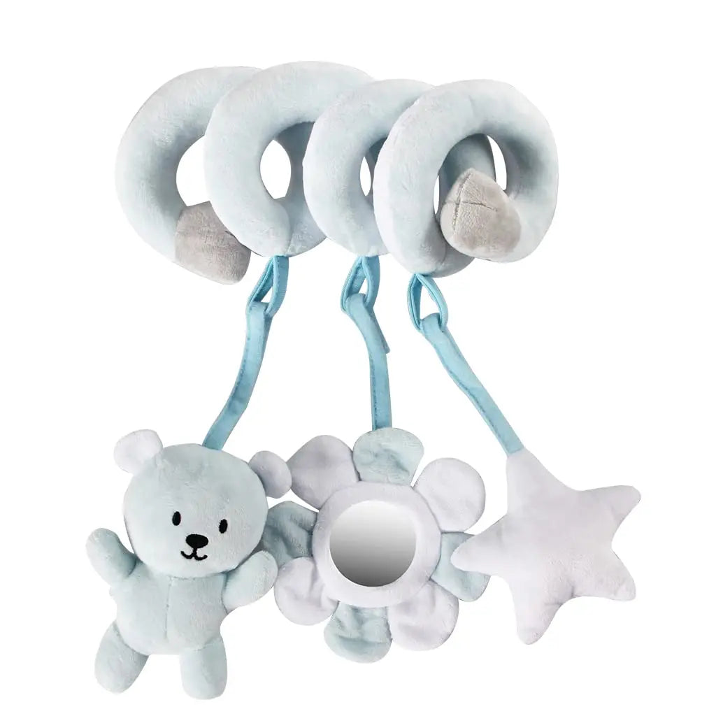 Sonajero de peluche sensorial para bebé, cochecito de juguete, juguetes colgantes móviles musicales, sonajeros móviles para bebés, juegos para recién nacidos de 0 a 6 y 12 meses