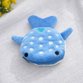 Monedero de Peluche con Diseño de Tiburón Ballena, Cartera Kawaii, Bolsa de Monedas Portátil, Organizador de Monedas para Llaves y Auriculares, Bolsa con Cierre, Regalo para Niños