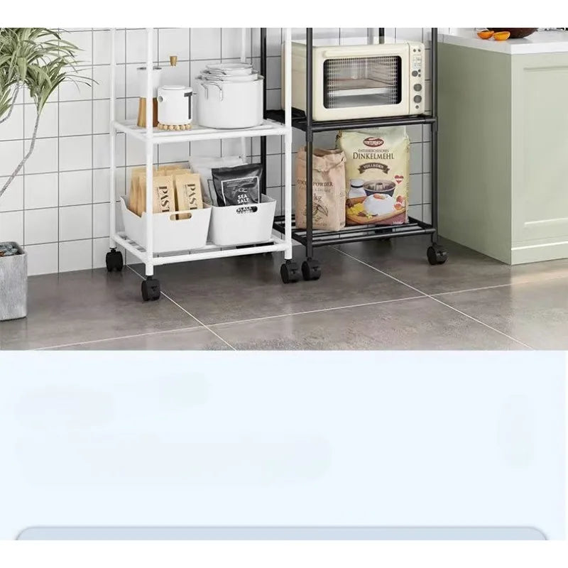 Carrito de almacenamiento para cocina con estantes - unidad de almacenamiento doméstica de varios niveles - organizador de estantes para baño