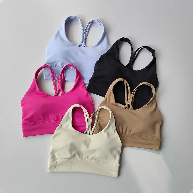 Conjunto de Yoga transpirable para mujer, traje deportivo de 2 uds, ropa de gimnasio, ropa de entrenamiento, Top corto de gimnasia, Legging de cintura alta, conjunto de sujetador de Fitness, trajes deportivos
