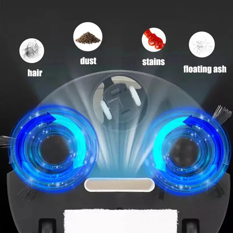 Aspiradora eléctrica automática para suelos 3 en 1, 1500Pa, fregona, recargable por USB, inalámbrica, para uso doméstico y de oficina