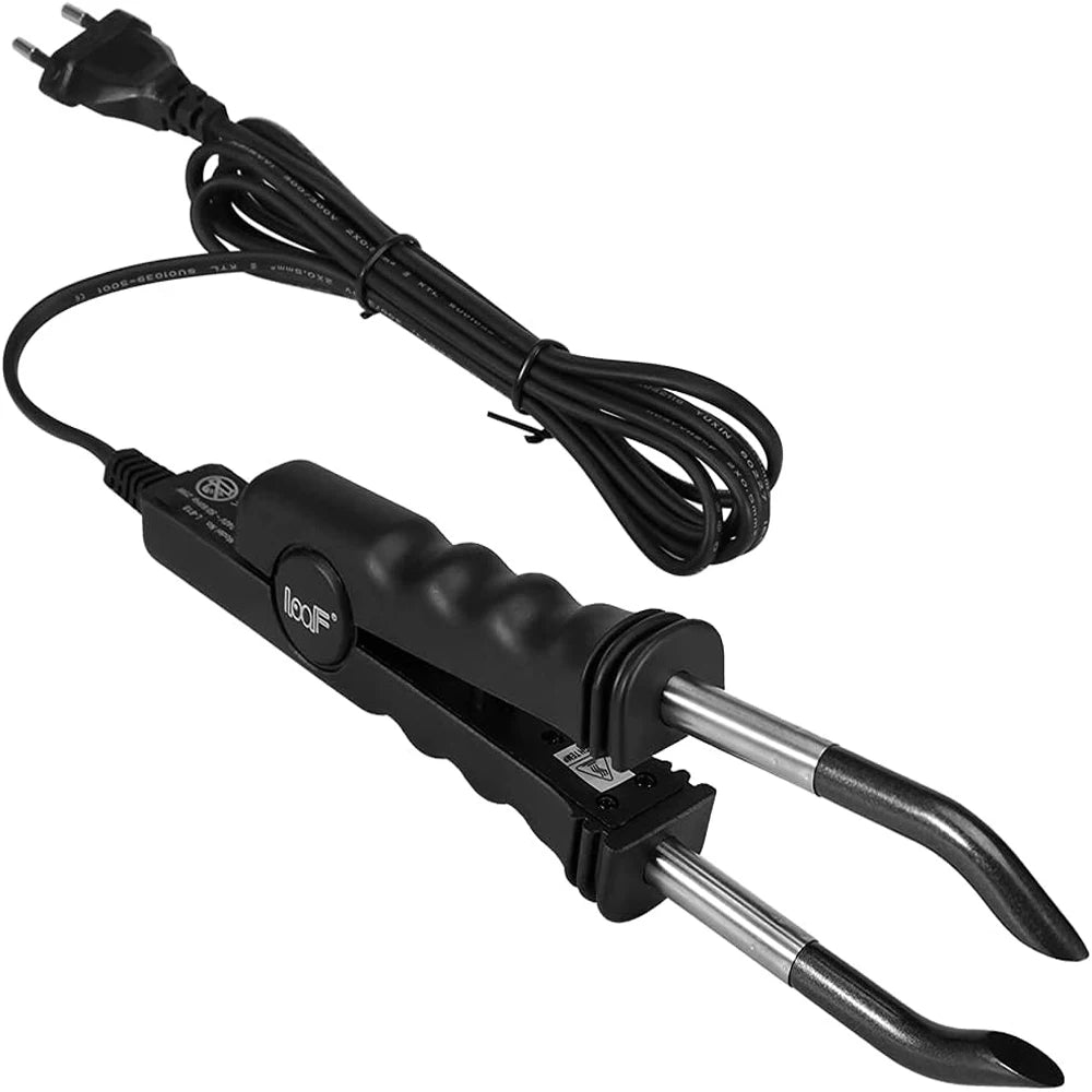 Pinzas de conector de calor Captin para extensiones de cabello, herramienta constante de hierro para extensiones de cabello con luz en V, herramientas de extensión de cabello