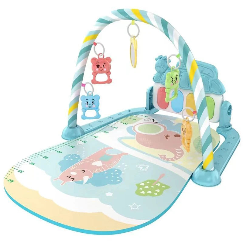 Juguete de soporte de fitness para bebé, música para bebé recién nacido, piano de pedal, estera para gatear, juguete para bebé