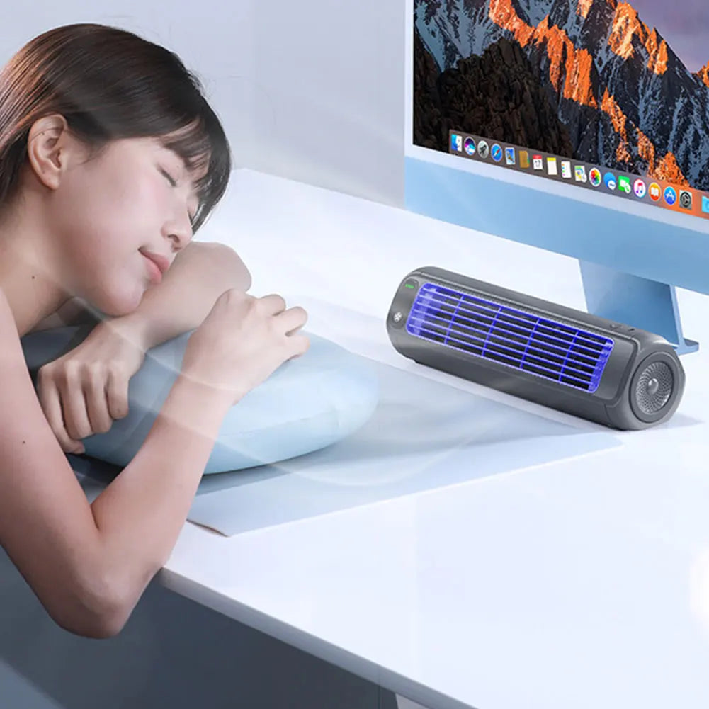 Ventilador de Torre portátil de 3 velocidades para escritorio, ventilador de pie silencioso, recargable, montaje en pared, para dormitorio, sala de estar y oficina