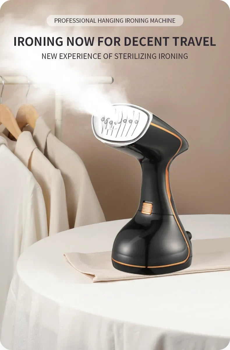 Plancha de vapor portátil para ropa, 1800W, ajuste de 3 niveles, plancha de vapor de calentamiento rápido, portátil, adecuada para uso doméstico y en viajes