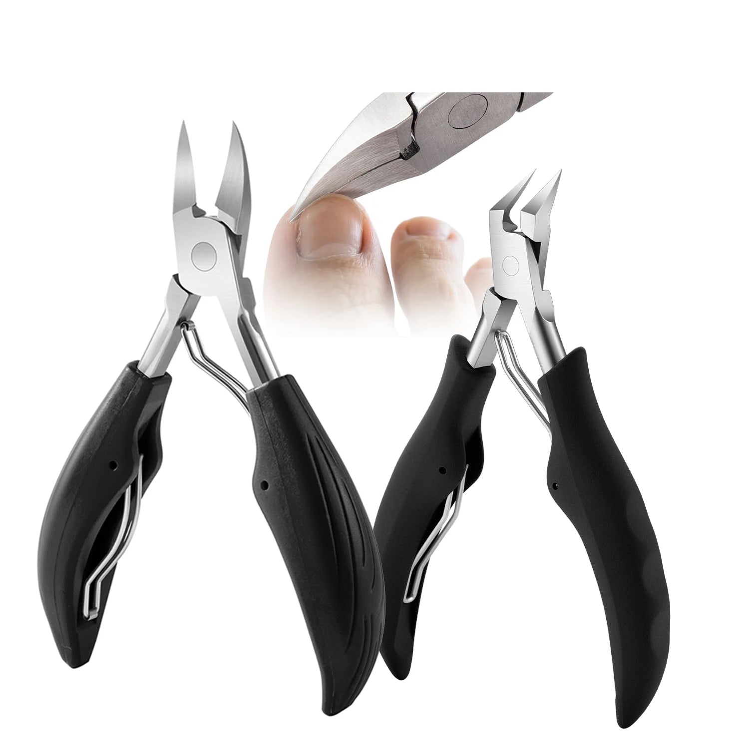 Juego de herramientas para uñas encarnadas, cortaúñas gruesas y pesadas, pinza de precisión, lima de esmeril para uñas de los pies resistentes de acero inoxidable, 4 Uds.