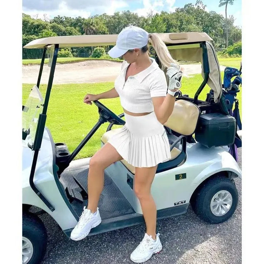 Faldas de tenis gimnasio Golf correr faldas pantalón plisadas de talla grande coloridas mujeres S-XXL deportes Fitness faldas pantalón de cintura alta con bolsillo