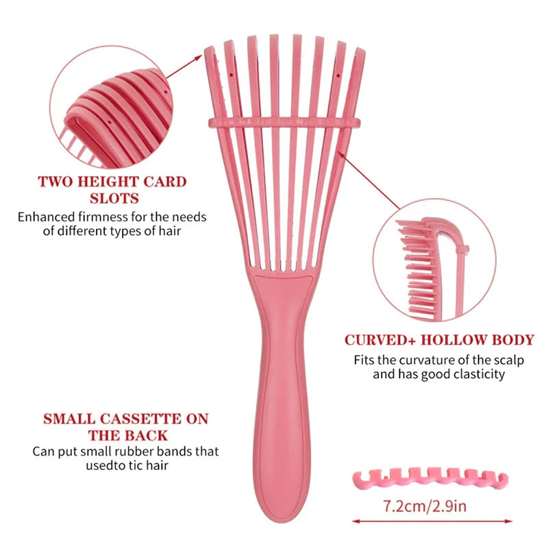 Cepillo para el cabello, cepillo para desenredar, masaje del cuero cabelludo, peine para el cabello para mujeres, cepillo para desenredar el peinado, herramienta de cuidado de salón de peluquería rizado