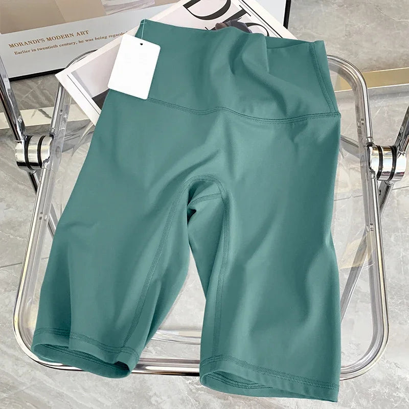 Pantalones cortos de Yoga de verano, mallas elásticas transpirables, mallas deportivas de secado rápido, Fitness, Yoga, ciclismo, pantalones cortos atléticos para gimnasio