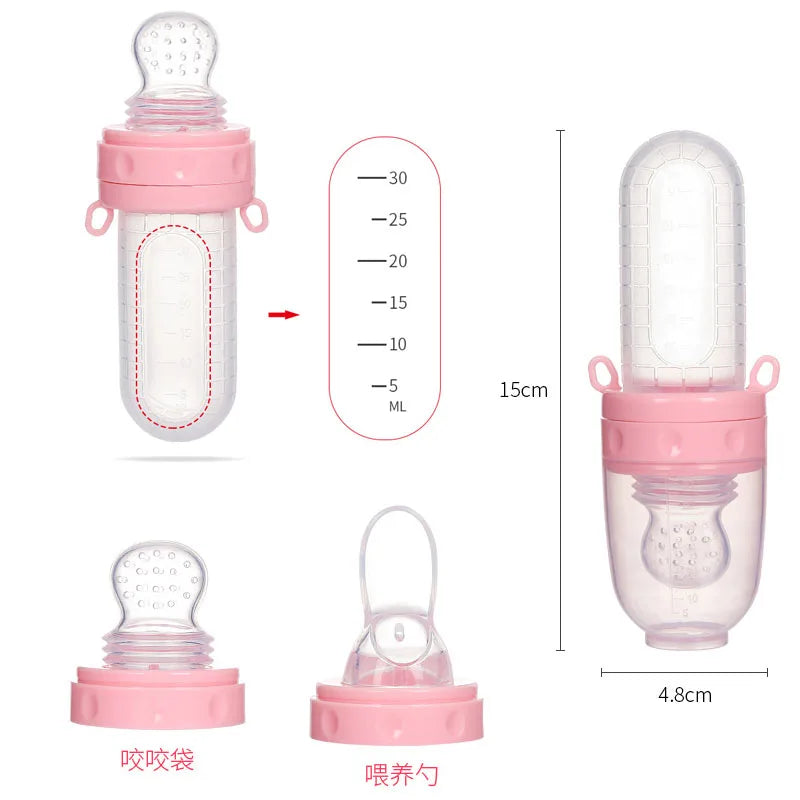 Biberón exprimidor de silicona para entrenamiento de bebés recién nacidos, cuchara de arroz, suplemento alimenticio para cereales infantiles, alimentador, vajilla segura, herramientas
