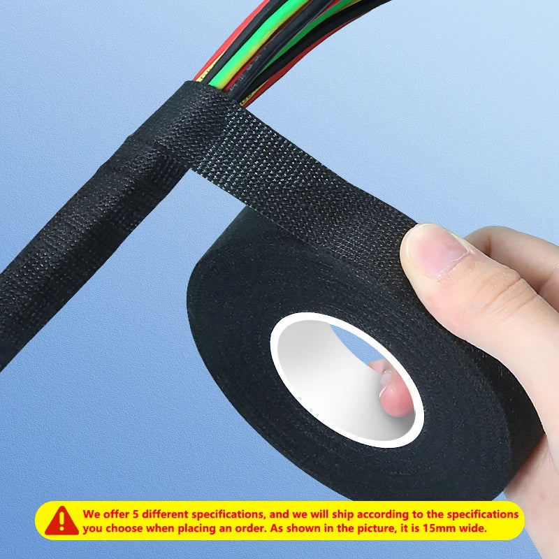 Cinta de tela para arnés de cables de alta temperatura, telar de cables automotriz, cinta adhesiva de tela resistente al calor para aislamiento eléctrico de motor