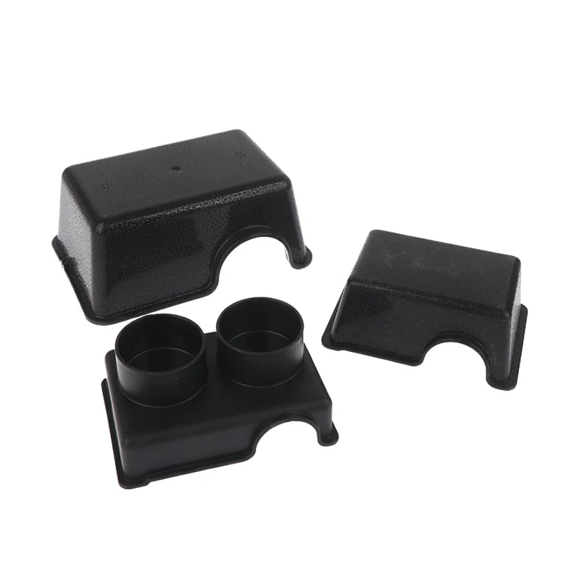 HUAHUACozy Hide Box para Reptiles; Cueva ventilada para geckos, serpientes, arañas, lagartos y insectos; Negro.HUAHUA