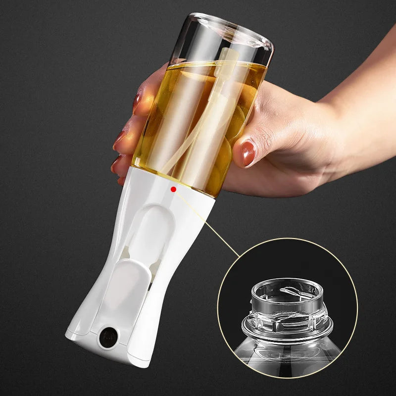 Botella pulverizadora de aceite de 200/300/500ml, pulverizador de aceite de oliva para cocinar barbacoa, pulverizador de aceite para hornear de plástico, botella vacía, botella de vinagre o cepillo de aceite